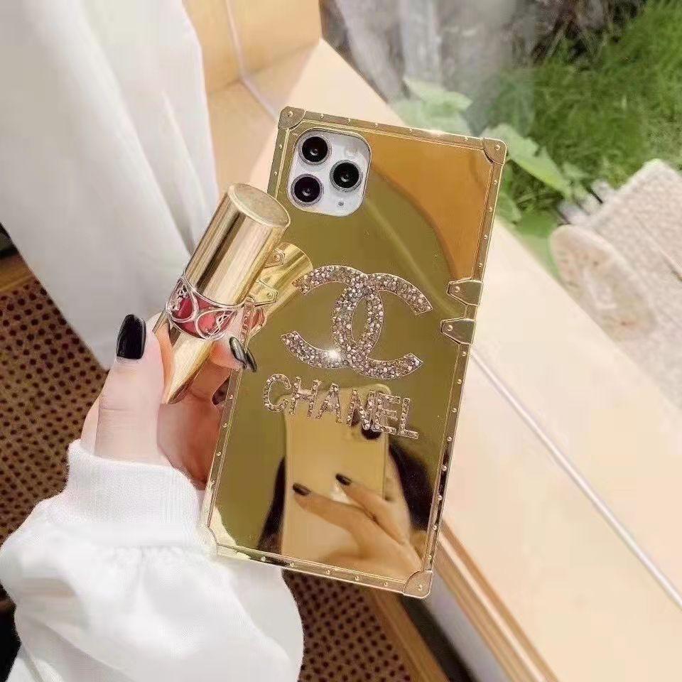 Diamond mirror square phone case  for  Samsung