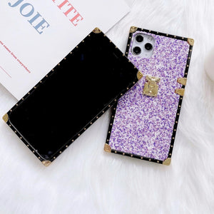 Fashion color beads square phone case for iphone