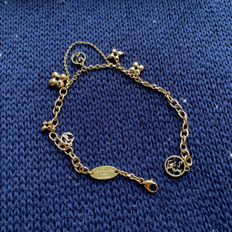 Small Flower Gold Plated Bracelet