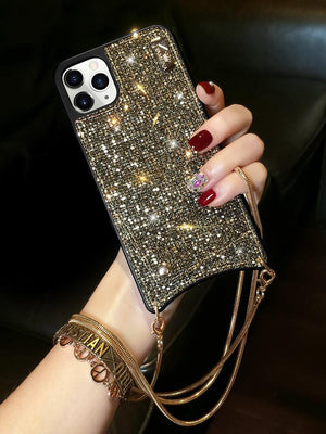 Glitter chain phone case