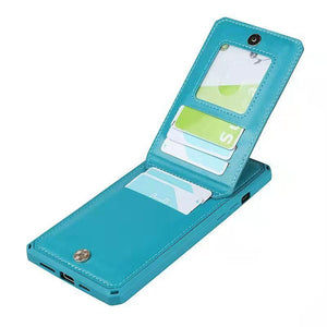 Luxury Card Bracket leather phone case for iphone