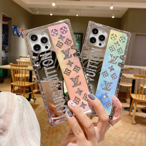 Colorful sparkling diamond mirror phone case for iphone