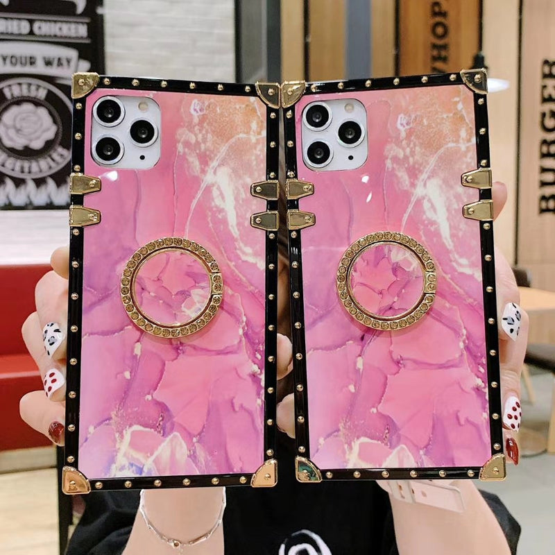 Pink square phone case for Samsung