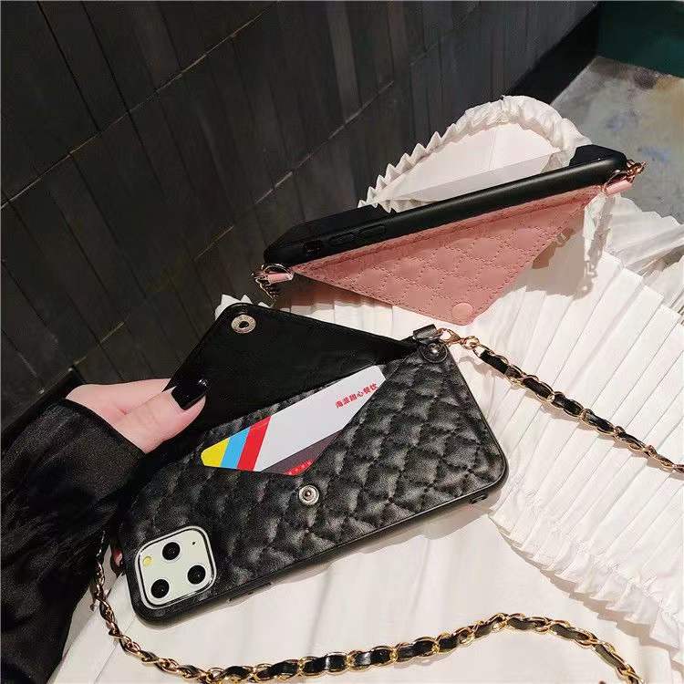 Multicolor card bag chain phone case  For iphone