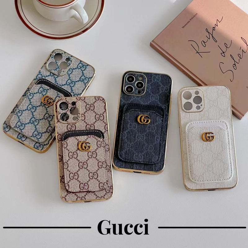 Embroidered card case phone case