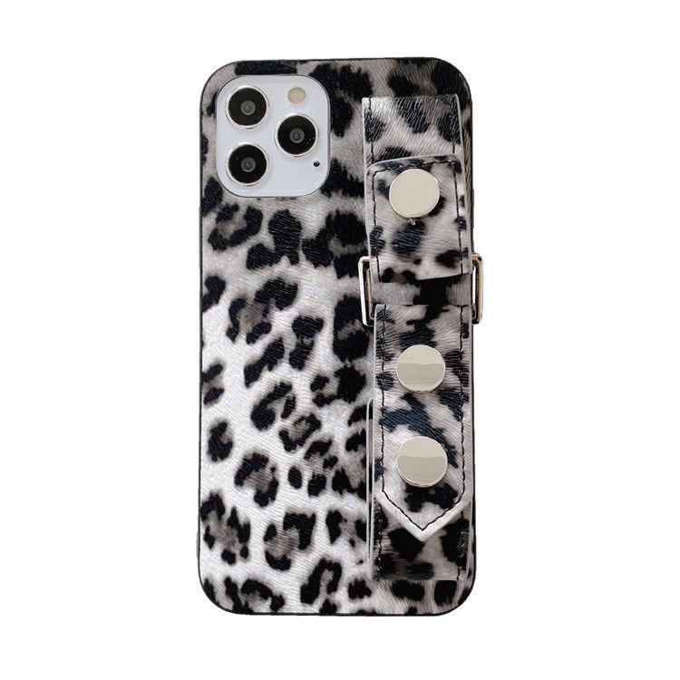 Leopard print wristband phone case