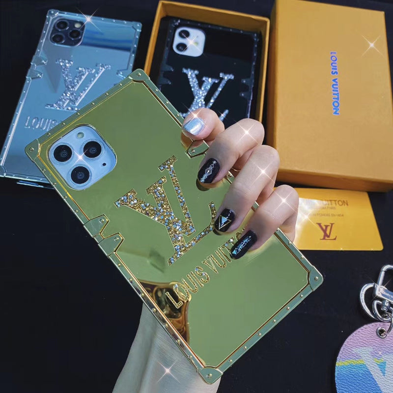 Luxury shiny mirror square phone case
