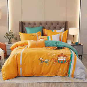 100% thick Skin-friendly cotton four-piece quilt cover  new product
