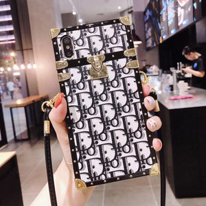 Fashion letter pattern square phone case