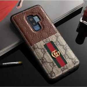 Embossed stitching card case phone case for Samsung