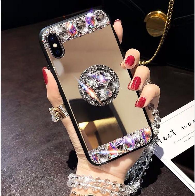 Glitter Imitation Diamond Bracket Holder Case