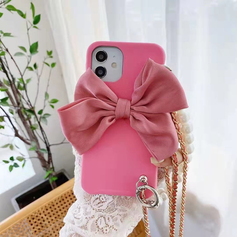 Luxury leather pearl bracelet phone case For iphone