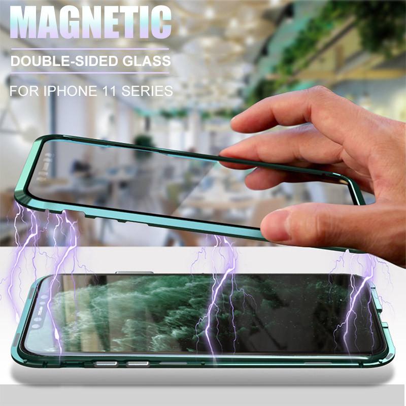 Magnetic tempered glass case