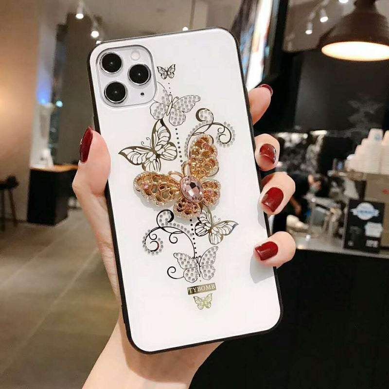 Women's Tide Brand Diamond Butterfly Phone Case