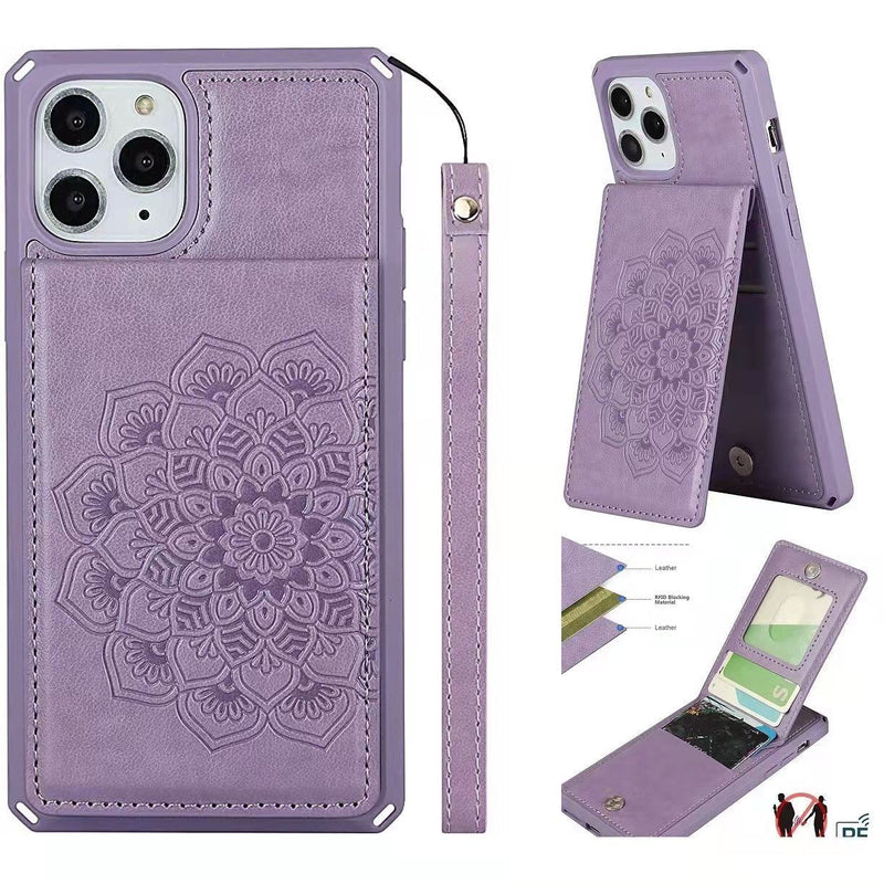 Luxury Card Bracket leather phone case for iphone