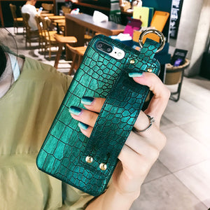 Wristband leather pattern stylish phone case