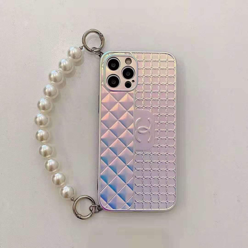 Color changing pearl chain phone case For iphone