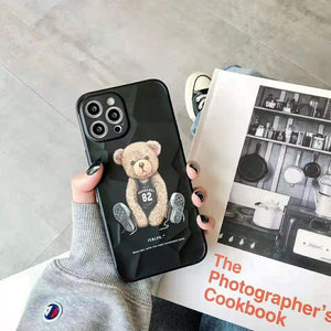 3D Cute baby bear soft phone case