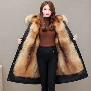 2022 Winter New Long Fur Fox Coat