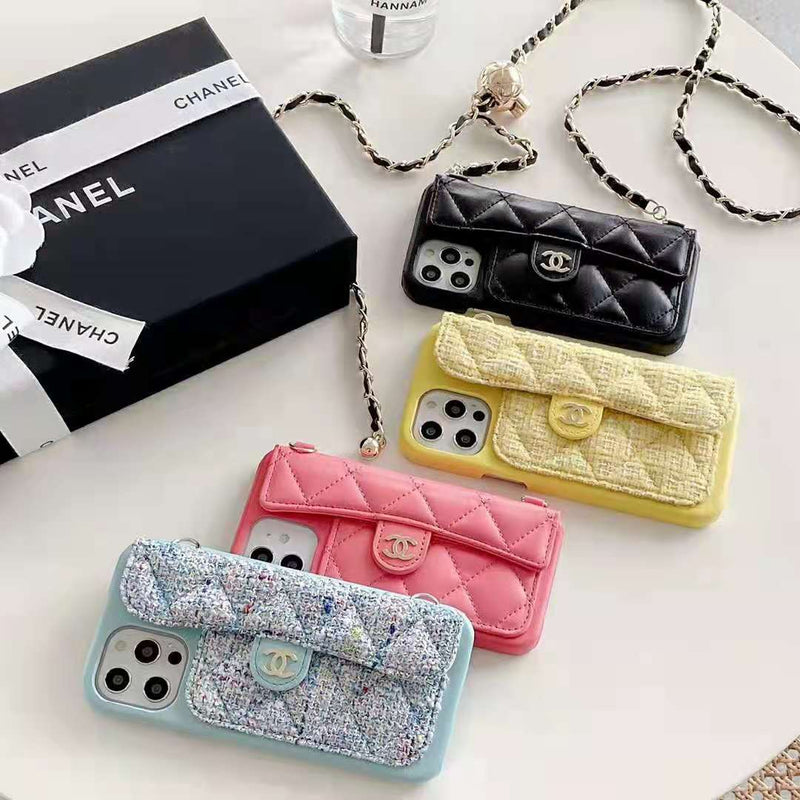 Leather card chain phone case For iphone