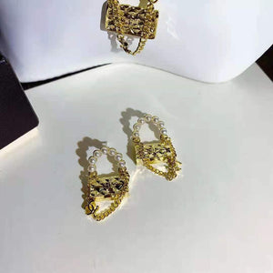 Pendant Necklace Earrings Women's Jewelry Set Earrings Charm Letter Personalized Necklace