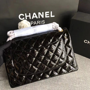 Chanel black patent 30cm