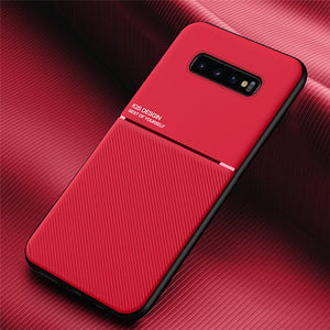 Luxury Leather Case For Samsung Galaxy S10 S20 Plus Ultra S9 S8 Plus S10E Note 20 10 9 8 A50 A70 Phone Magnetic Car Plate Covers